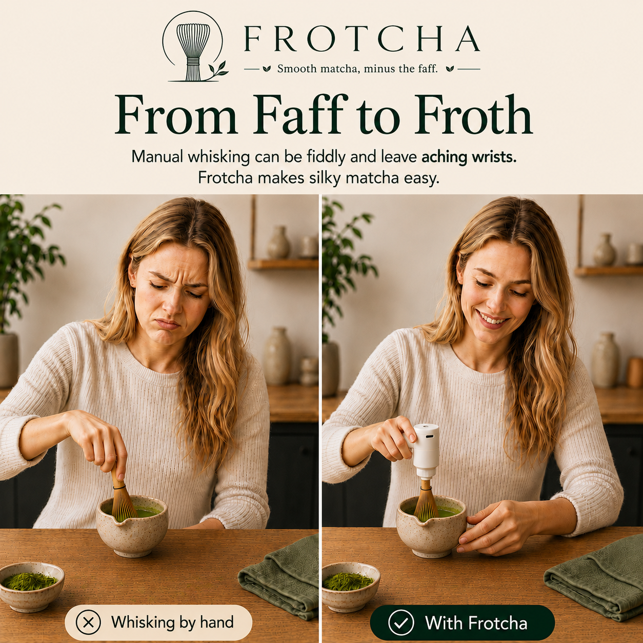 Frotcha Electric Matcha Whisk and 5 Piece Matcha Bundle