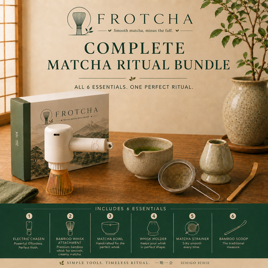 Frotcha Electric Matcha Whisk and 5 Piece Matcha Bundle