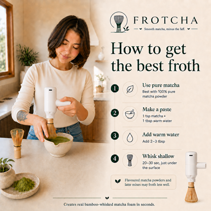 Frotcha Electric Matcha Whisk and 5 Piece Matcha Bundle
